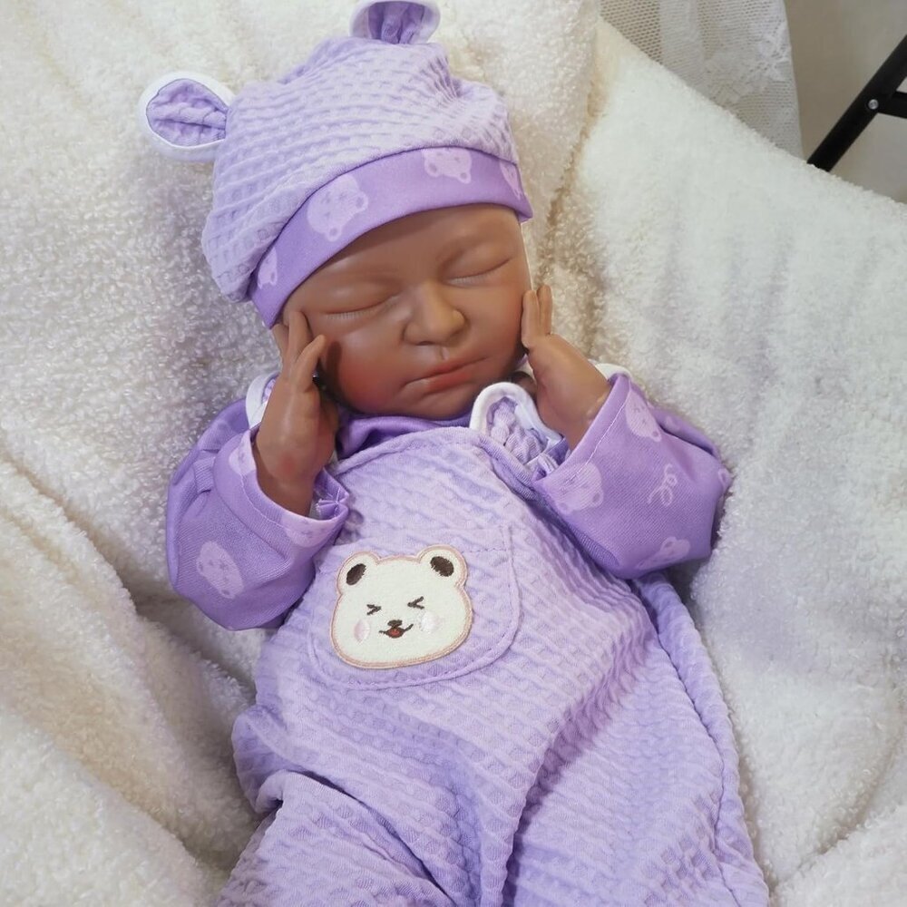 20in Full Silicone Reborn Angela-brown Baby Girl Dolls Lifelike 8.61LB Weight